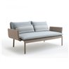 Key west aluminium 2 seat sofa with woven