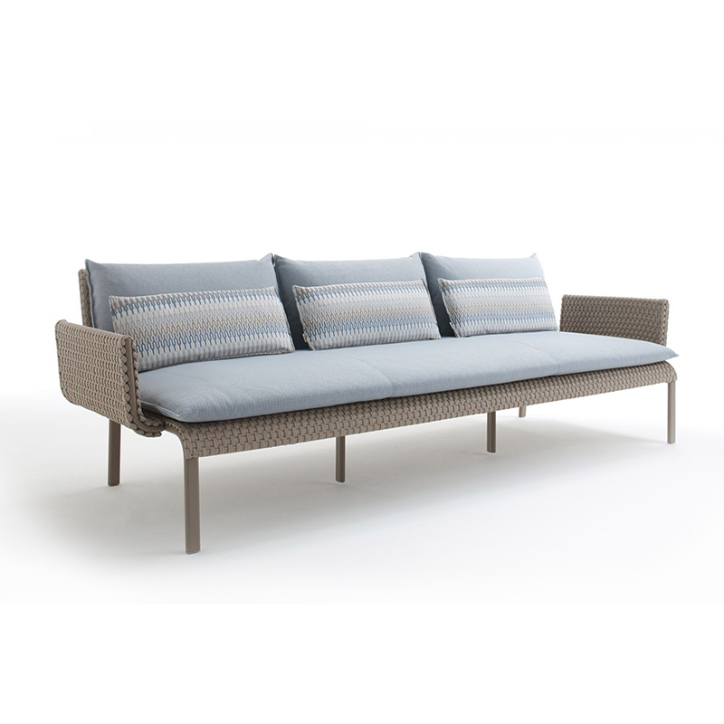 Key west aluminium 3 seat sofa with woven - ROB-4283