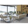 Key west aluminium 3 seat sofa with woven