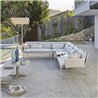 Key west aluminium modular sofa with woven