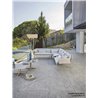 Key west aluminium modular sofa with woven