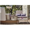 Key west outdoor coffee table with aluminium top