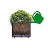 Potter square planter with decoration