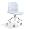 Swivel upholstered chair on wheels - Liù