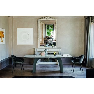 Tavolo con piano in cristallo- Moonlight | Midj