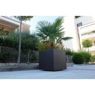 Rectangular or square planter in steel - Cubo