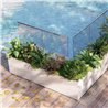 Modular planter predisposed for glass - Cristal