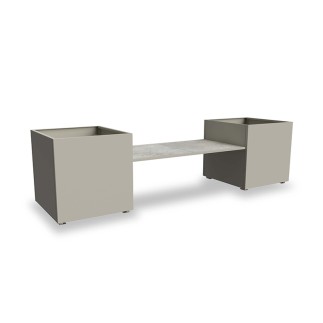 Modular planter with bench - Cubo Panco