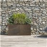 Mixy modular planter in steel and stoneware