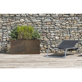 Modular planter in steel and stoneware - Mixy