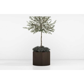 Round planter in steel - Spline | IsaProject