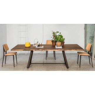 Dining Rectangular Table with Wooden Top - Alfred | Midj