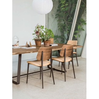 Tavolo da Pranzo Rettangolare con Piano in Legno - Alfred | Midj