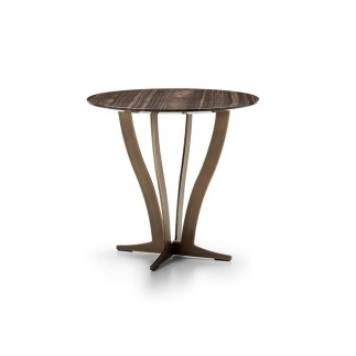 Round coffee table in metal and marble - Richard | IsaProject