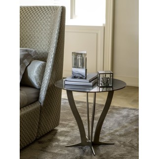 Round coffee table in metal and marble - Richard