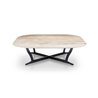 Richard square coffee table in metal and marble