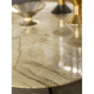 Square coffee table in metal and marble - Richard | IsaProject