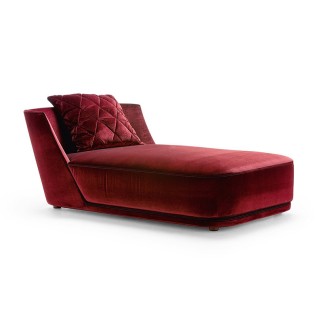 Chaise lounge in fabric or leather - Audrey