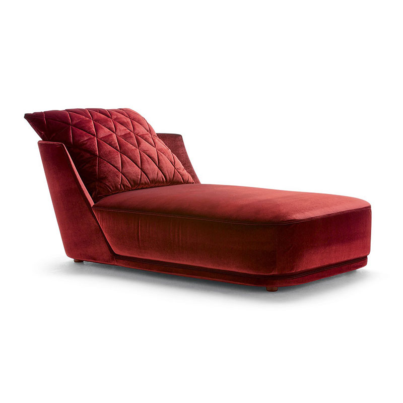 Chaise lounge in fabric or leather - Grace | IsaProject