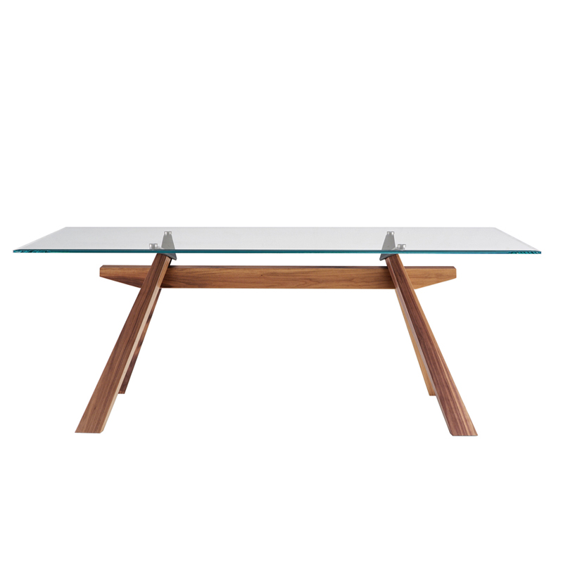 Glass Table with Wooden Base - Zeus | Home Design | ISA Project