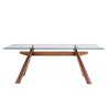 Fixed table with wood or glass top - Zeus