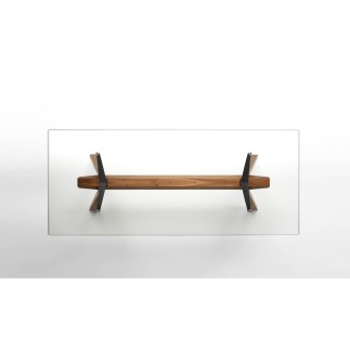 Tavolo da pranzo con piano in vetro - Zeus | Midj