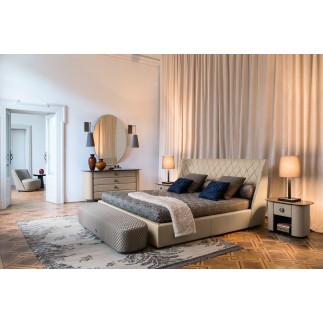 Letto Matrimoniale di Design in tessuto o pelle - Grace | IsaProject