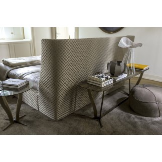 Double Bed in fabric or leather - Vivien