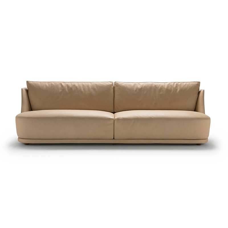 Sofa without armrest in fabric or leather - Vivien