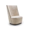 Vivien armchair with high back in fabric or leather