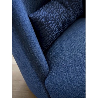 Armchair with highback in fabric or leather - Vivien | IsaProject