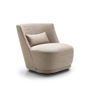 Small armchair in fabric or leather - Vivien | IsaProject