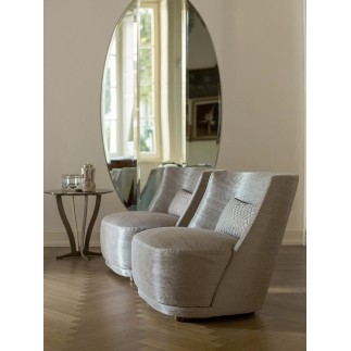 Small armchair in fabric or leather - Vivien | IsaProject