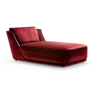 Design Chaise lounge in fabric or leather - Vivien | IsaProject