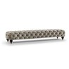 Chesterfield bench for bed in fabric or leather - Alfred