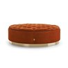 Tracy ottoman in fabric or leather