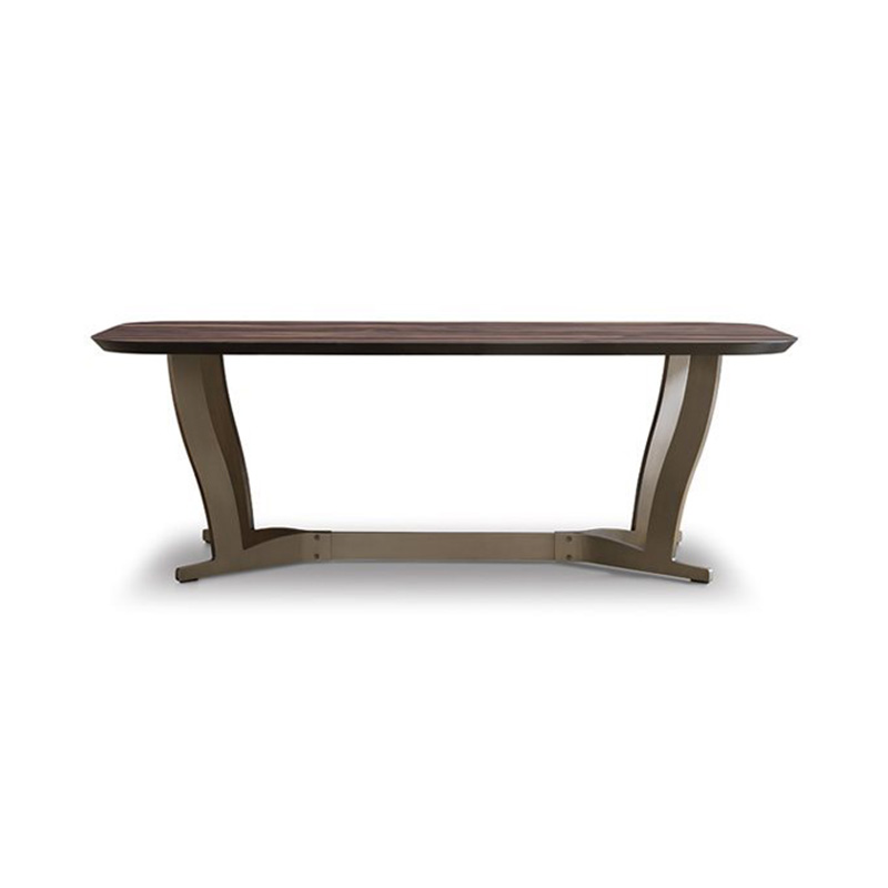 Metal dining table with wood top - Humphrey | IsaProject