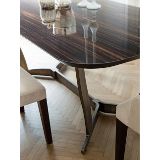 Metal dining table with wood top - Humphrey | IsaProject