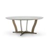 Round table in metal with marble top - Bogart