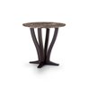 Elizabeth wood round coffee table with marble top