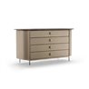 Penelope chest of drawers covered in leather with marble top