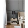 Comodino con cassetto rivestito in pelle - Jasmine