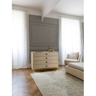 Chest of drawers covered in leather - Jasmine