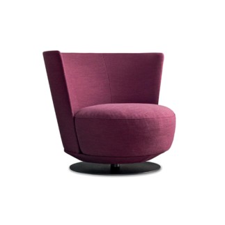 Swivel armchair in fabric or leather - Jammin Large | IsaProject