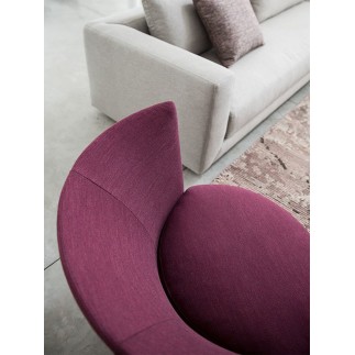 Swivel armchair in fabric or leather - Jammin Large | IsaProject