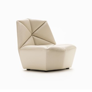 Design Armchair in fabric or leather - Gossip