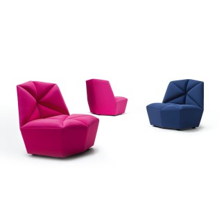 Design Armchair in fabric or leather - Gossip | IsaProject