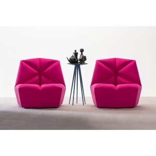 Design Armchair in fabric or leather - Gossip | IsaProject