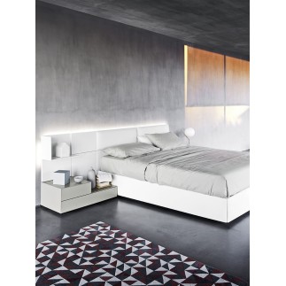 Bed system with padded headboard - Ecletto