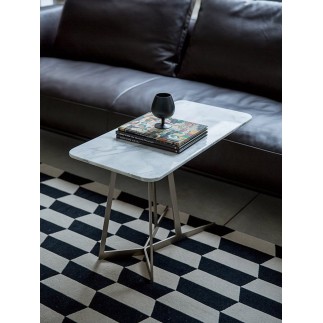 Phil metal small table with marble top - ALB-1PHISER